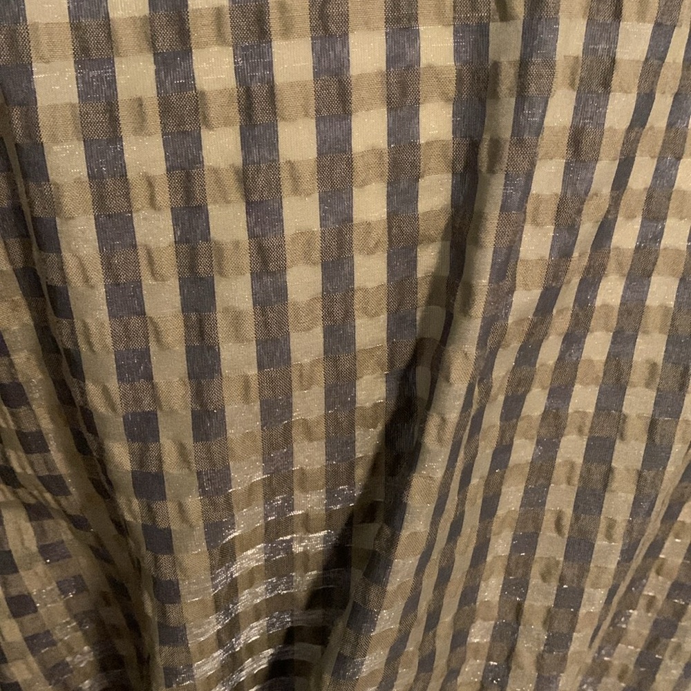 GANNI NWOT Checkered Black and Olive top - Picture 12 of 12